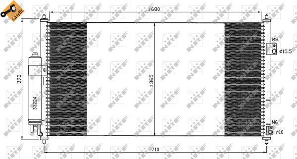 Condensador de climatização NRF B.V. ref. 35550