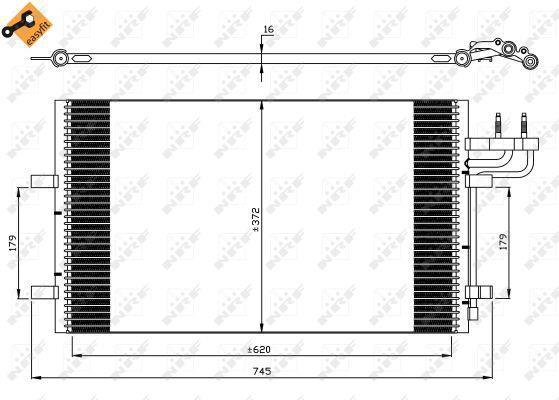 Condensador, aire acondicionado NRF B.V. ref. 35551