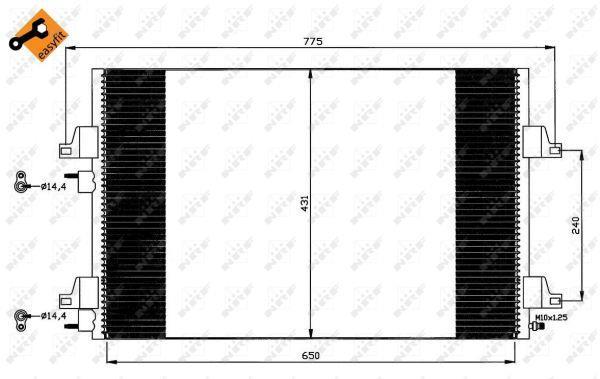 Condensador de climatização NRF B.V. ref. 35557
