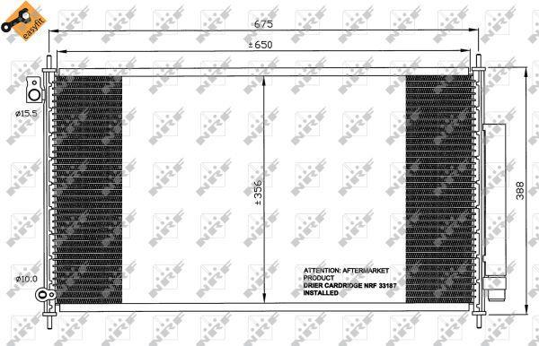 Condensador de climatização NRF B.V. ref. 35559