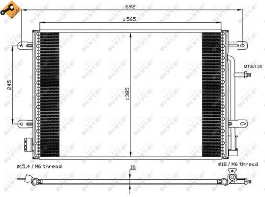 Condensador de climatização NRF B.V. ref. 35560