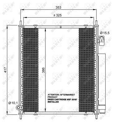 Condensador, aire acondicionado NRF B.V. ref. 35562