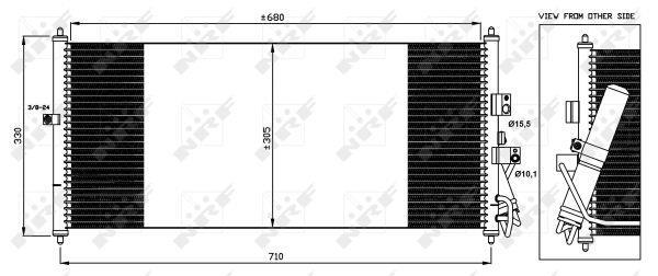 Condensador, aire acondicionado NRF B.V. ref. 35563