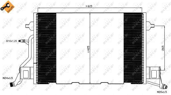 Condensador de climatização NRF B.V. ref. 35564