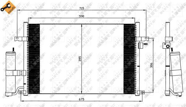 Condenseur, climatisation (Radiateur de climatisation) NRF B.V. ref. 35573