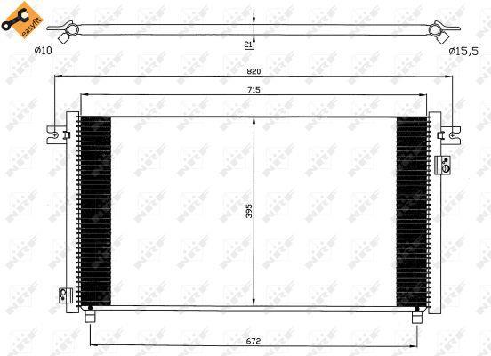 Condensador, aire acondicionado NRF B.V. ref. 35574