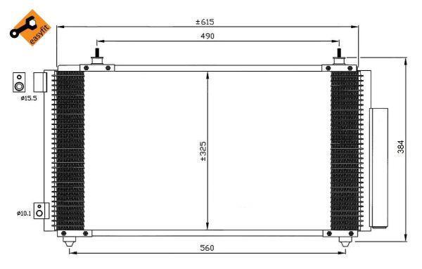 Condensador, aire acondicionado NRF B.V. ref. 35576
