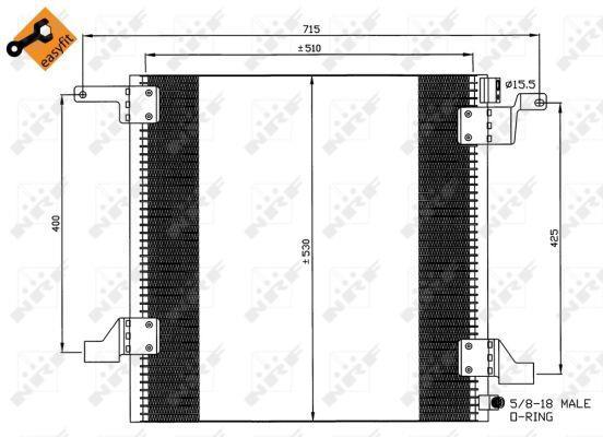 Condensador, aire acondicionado NRF B.V. ref. 35579