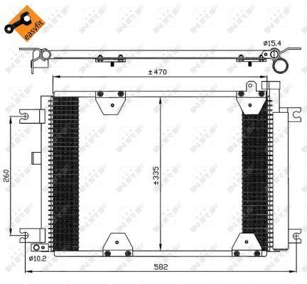 Condenseur, climatisation (Radiateur de climatisation) NRF B.V. 35580