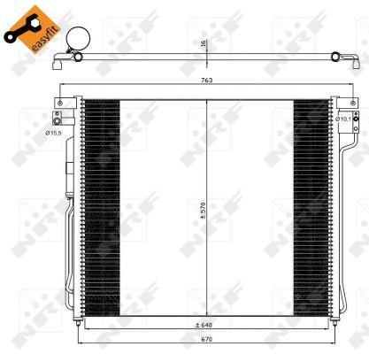 Condenseur, climatisation (Radiateur de climatisation) NRF B.V. ref. 35582