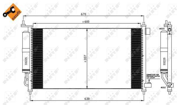 Condensador, aire acondicionado NRF B.V. ref. 35583