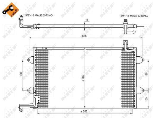 Condensador de climatização NRF B.V. ref. 35584