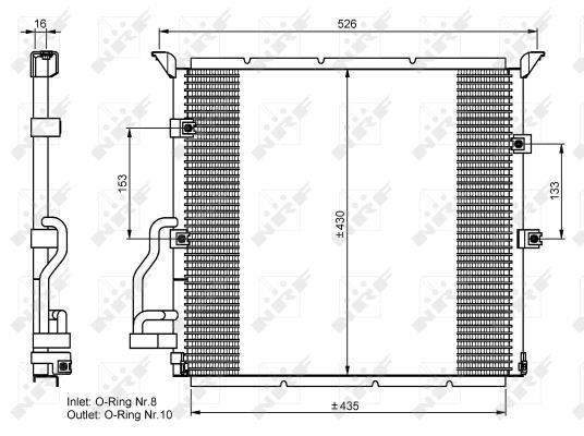 Condensador, aire acondicionado NRF B.V. ref. 35586