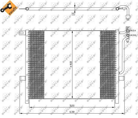 Condensador de climatização NRF B.V. ref. 35589