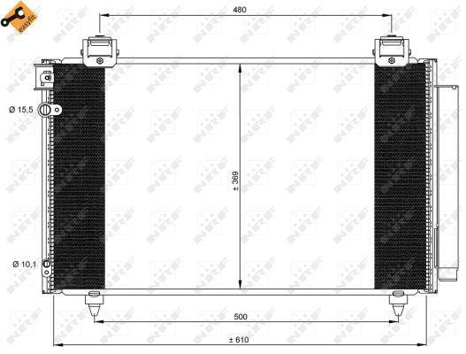 Condensador, aire acondicionado NRF B.V. ref. 35592