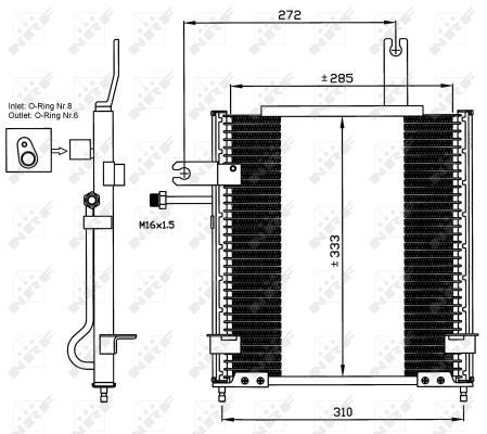 Condensador de climatização NRF B.V. ref. 35597