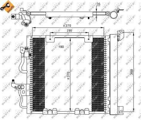Condensador, aire acondicionado NRF B.V. ref. 35598