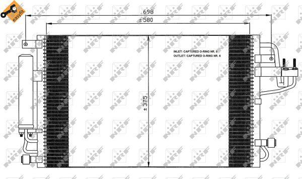 Condensador, aire acondicionado NRF B.V. ref. 35600
