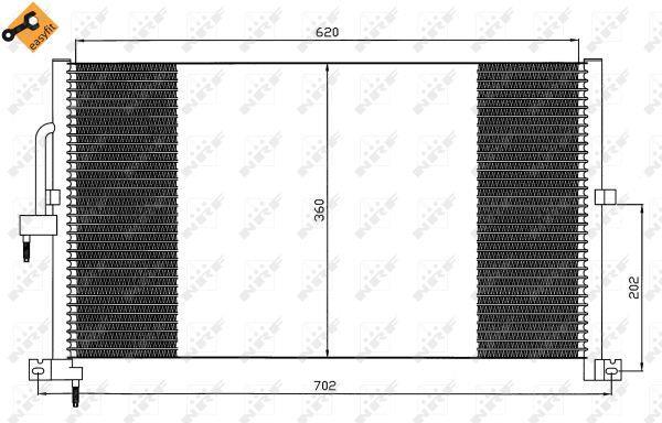 Condensador, aire acondicionado NRF B.V. ref. 35603