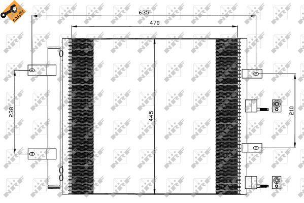 Condensador, aire acondicionado NRF B.V. ref. 35604