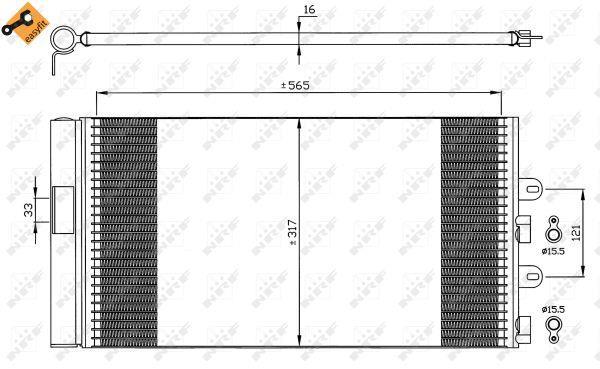 Condensador, aire acondicionado NRF B.V. ref. 35606