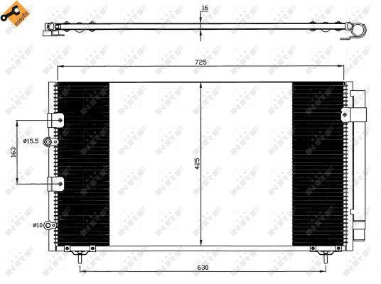 Condenseur, climatisation (Radiateur de climatisation) NRF B.V. ref. 35609