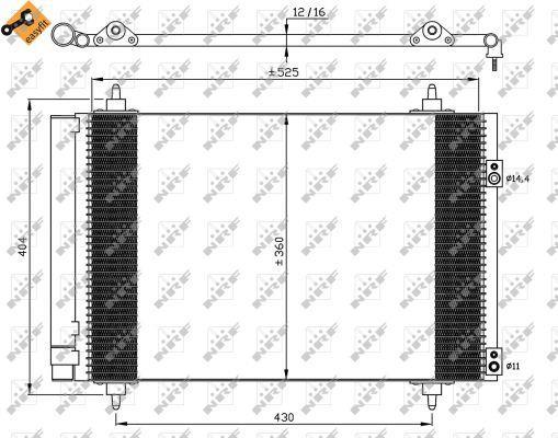 Condensador, aire acondicionado NRF B.V. ref. 35610