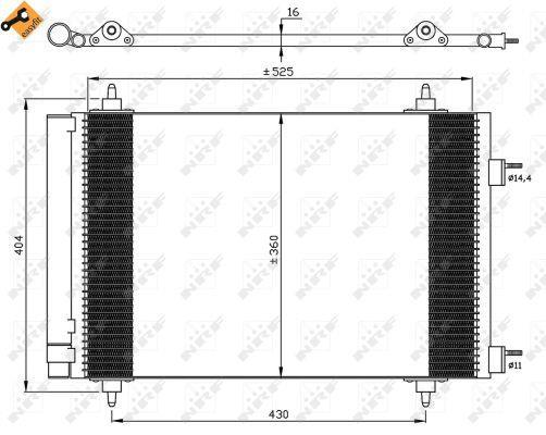 Condensador, aire acondicionado NRF B.V. ref. 35611