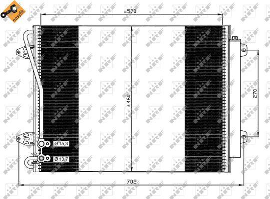 Condensador, aire acondicionado NRF B.V. ref. 35613
