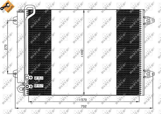 Condensador, aire acondicionado NRF B.V. ref. 35614