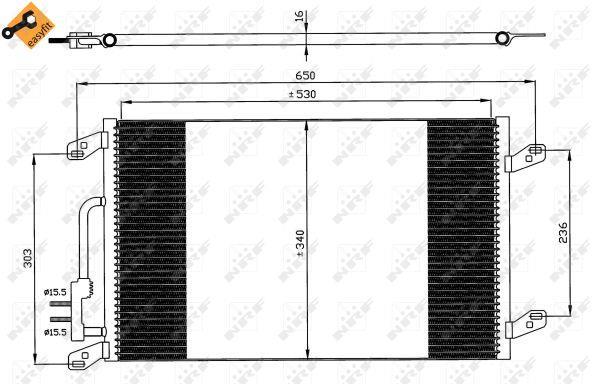 Condensador, aire acondicionado NRF B.V. ref. 35615