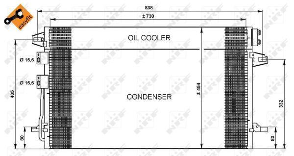 Condensador, aire acondicionado NRF B.V. ref. 35617