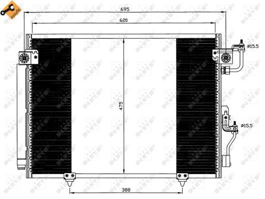 Condensador de climatização NRF B.V. ref. 35619