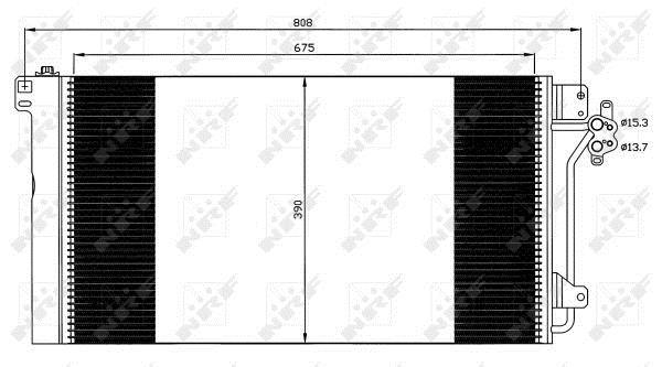 Condensador, aire acondicionado NRF B.V. ref. 35622