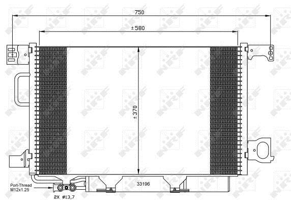 Condensador de climatização NRF B.V. ref. 35623