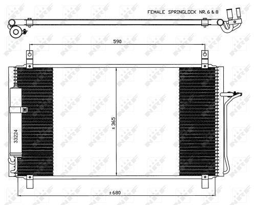 Condensador, aire acondicionado NRF B.V. ref. 35624