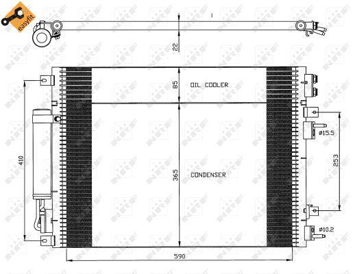 Condensador de climatização NRF B.V. ref. 35626