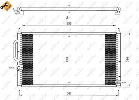 Condensador, aire acondicionado NRF B.V. ref. 35627