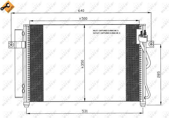 Condensador, aire acondicionado NRF B.V. ref. 35630