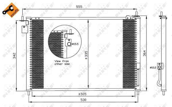 Condensador, aire acondicionado NRF B.V. ref. 35635