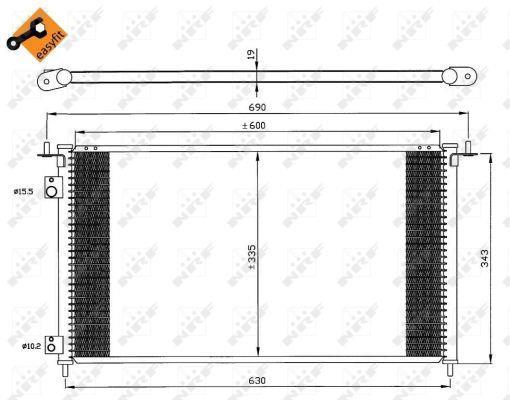 Condensador, aire acondicionado NRF B.V. ref. 35636