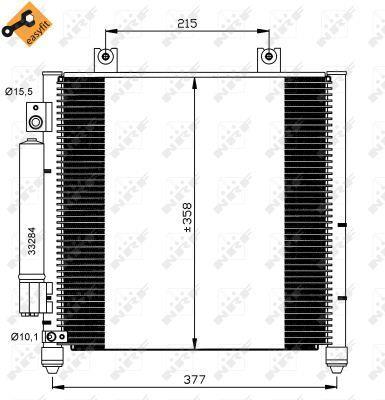Condensador, aire acondicionado NRF B.V. ref. 35637
