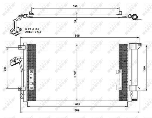 Condensador de climatização NRF B.V. ref. 35639