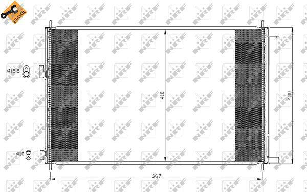 Condensador, aire acondicionado NRF B.V. ref. 35641