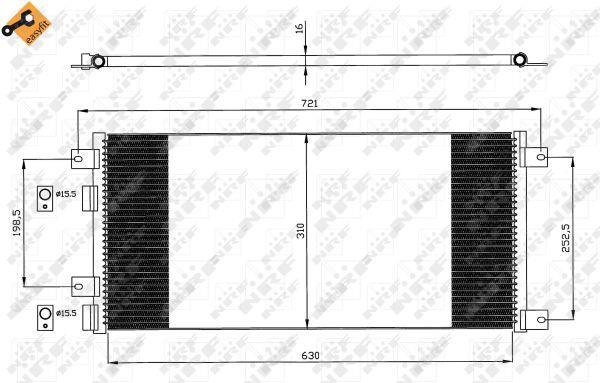 Condensador, aire acondicionado NRF B.V. ref. 35643