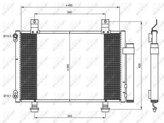 Condensador de climatização NRF B.V. ref. 35645