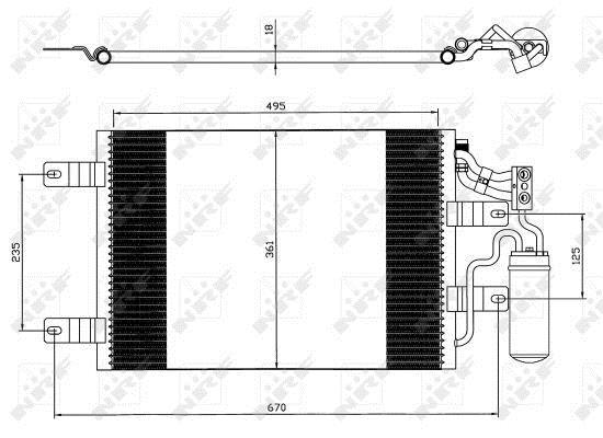 Condensador, aire acondicionado NRF B.V. ref. 35646