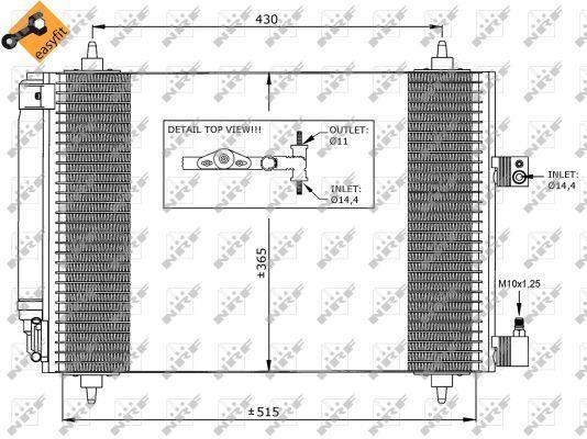 Condensador, aire acondicionado NRF B.V. ref. 35649