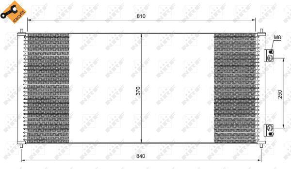 Condensador, aire acondicionado NRF B.V. ref. 35651