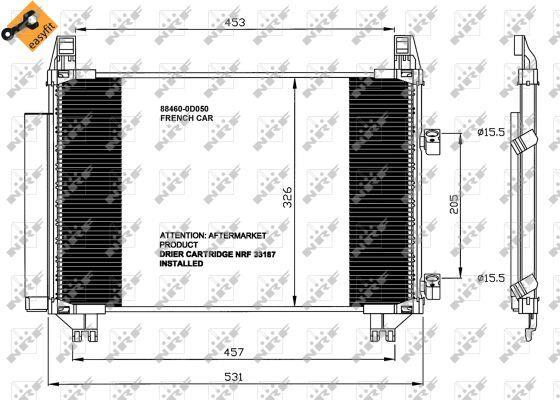 Condensador, aire acondicionado NRF B.V. ref. 35653